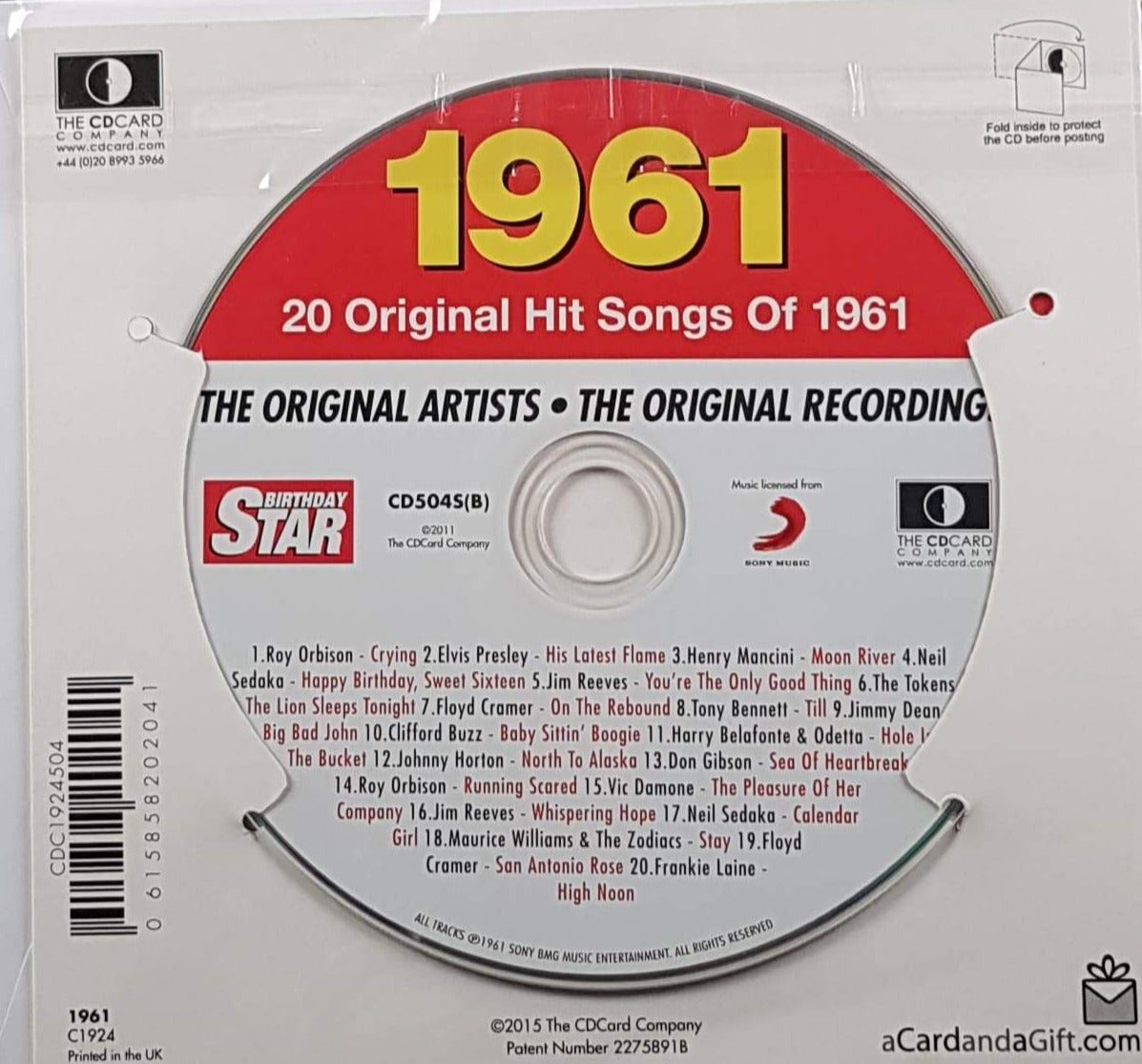 Born in year 1961 - Star (Includes CD)
