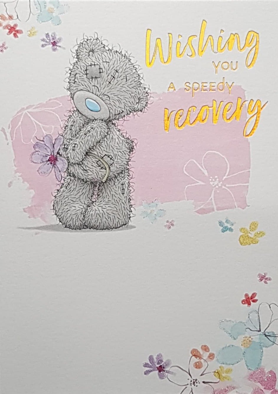 Get Well Card - 'Wishing You A Speedy Recovery' In Gold