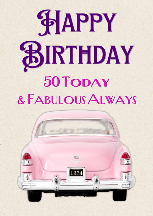 50th Birthday Card Personalisation