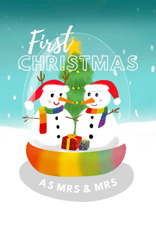 First Mrs And Mrs Christmas Card PersonalisationFirst Mrs And Mrs Christmas Card Personalisation