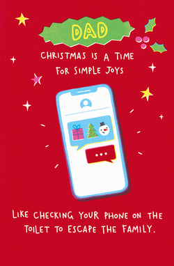 Humour Dad Christmas Card