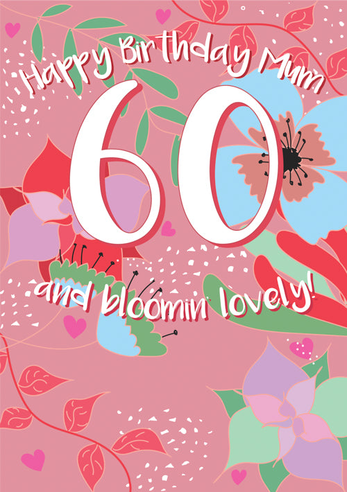 60th Mum Birthday Card Personalisation