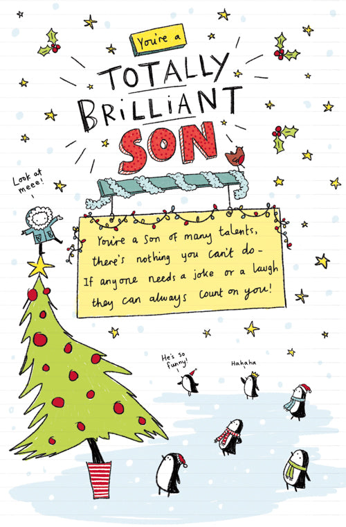 Funny Son Christmas Card