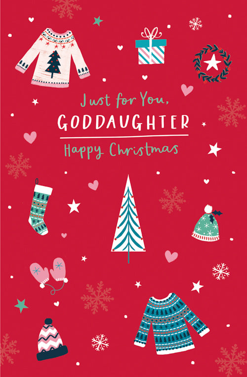 Just For You Goddaughter Christmas Card