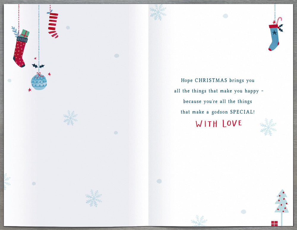 Just For You Godson Christmas Card