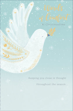 Words Of Comfort Sympathy Christmas Card