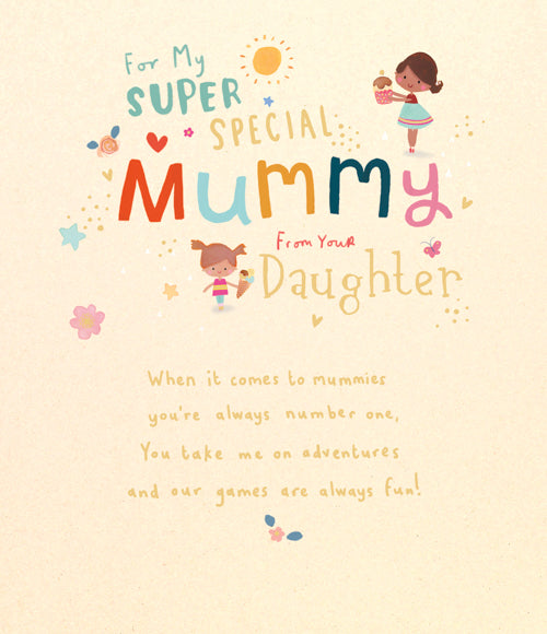 From Your Daughter Mummy Mothers Day Card - Cake & Ice Cream
