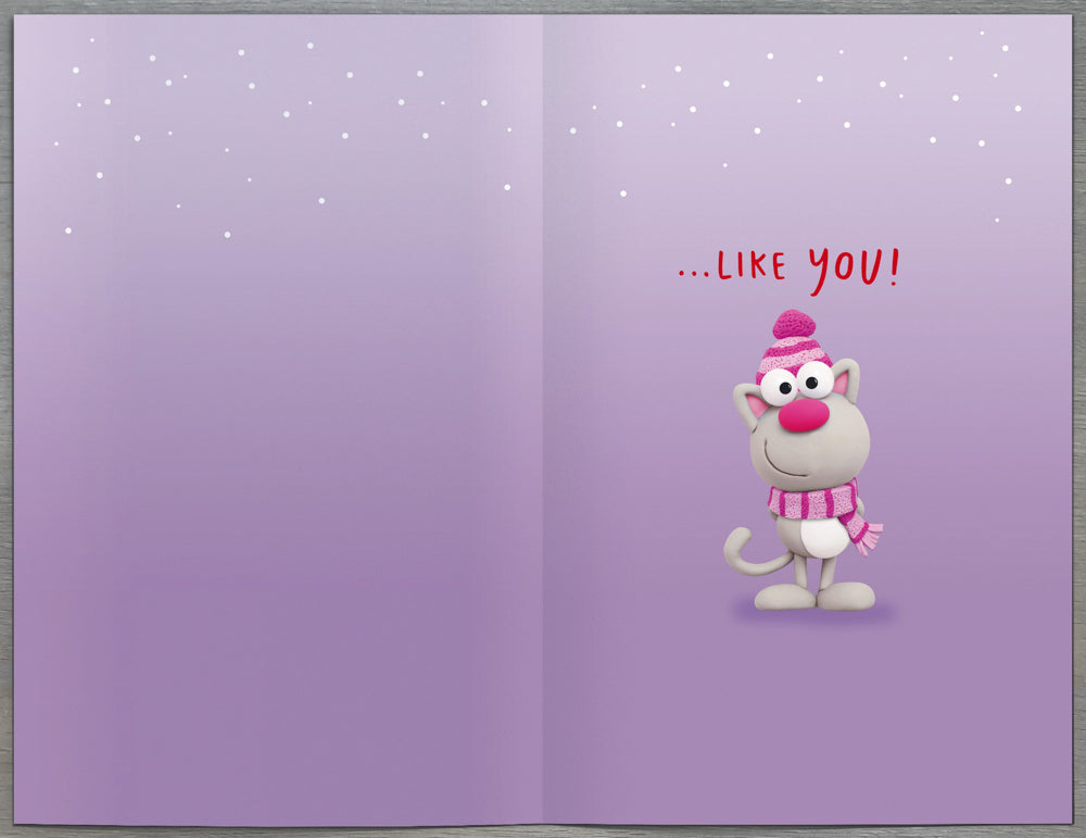 Funny Granddaughter Christmas Card -Pink Background Stars & Truly Amazing