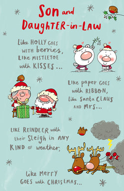 Funny Son And Daughter In Law Christmas Card