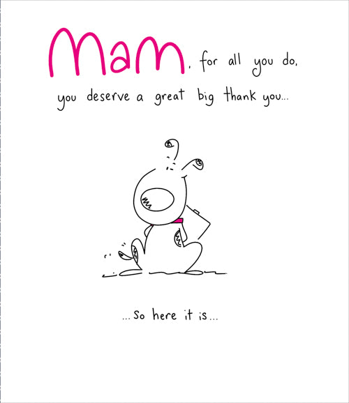 Mam Mothers Day Card - Dog & Notepad