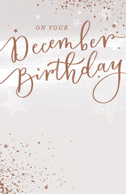 December Birthday Christmas Card
