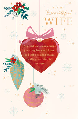 Beautiful Wife Christmas Card