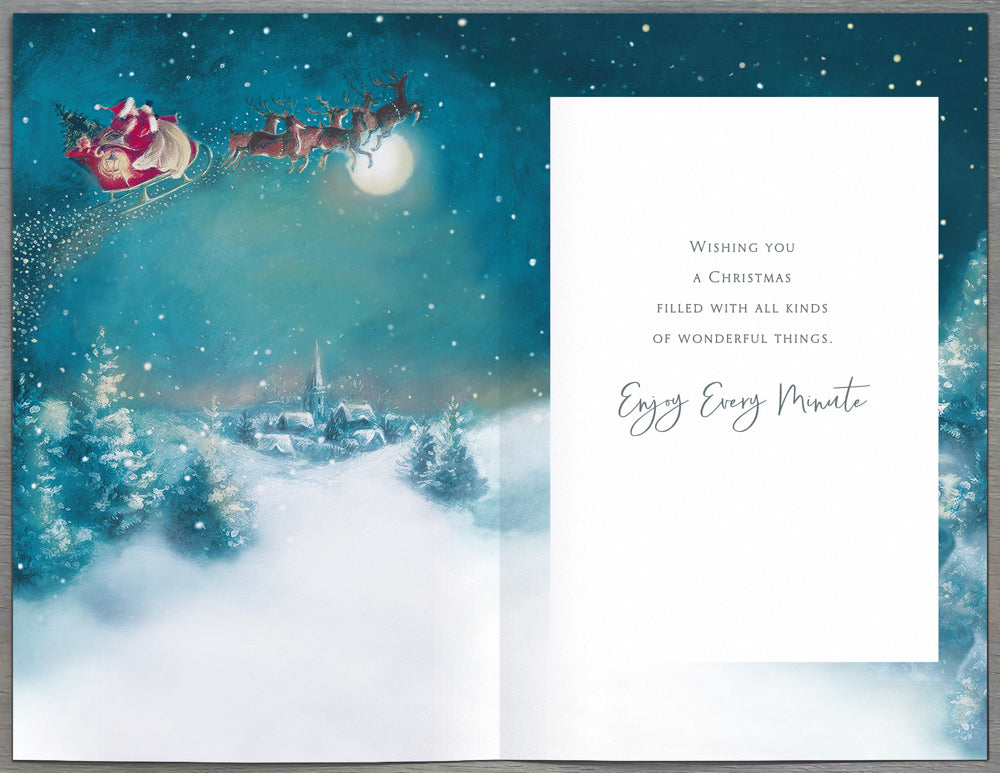 General Christmas Card - Snow Covered Home & Enjoy Every Minute