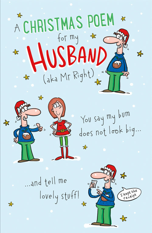 Funny Husband Christmas Card