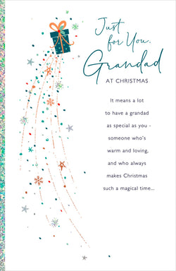 Just For You Grandad Christmas Card