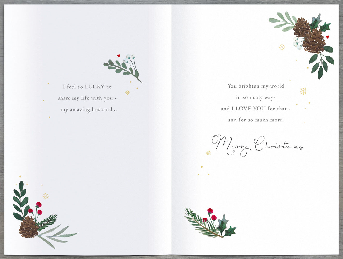 Husband Christmas Card