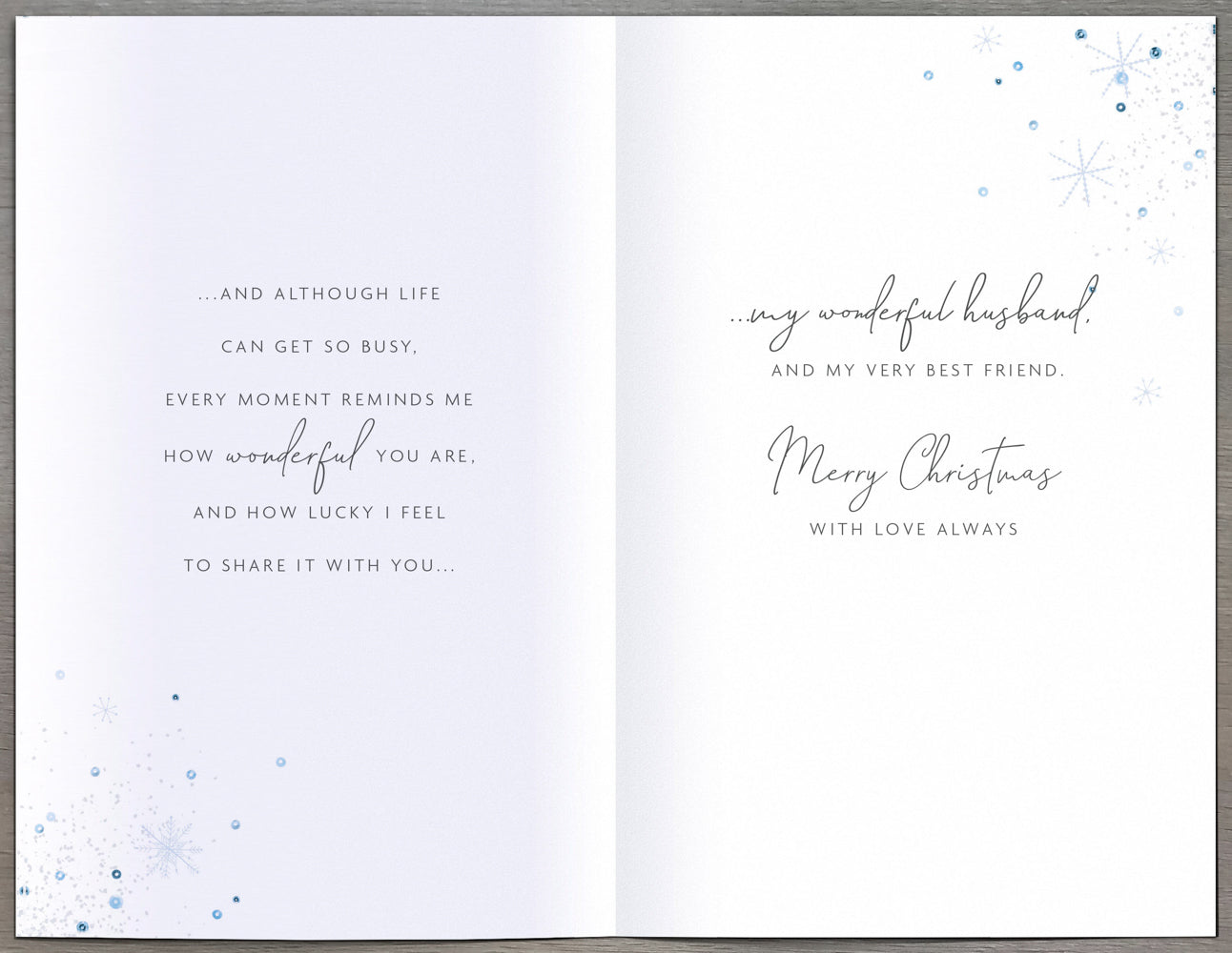 Husband Christmas Card