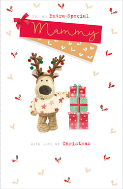 Extra Special Mammy Christmas Card - Stuffed Dog And Gifts