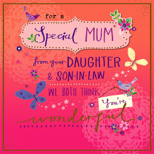 Daughter & Son In Law Mum Mothers Day Card