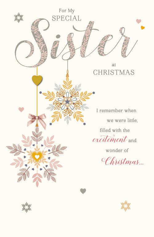 Special Sister Christmas Card 