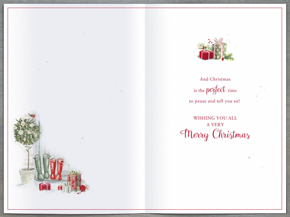 Brother Sister In Law And Family Christmas Card