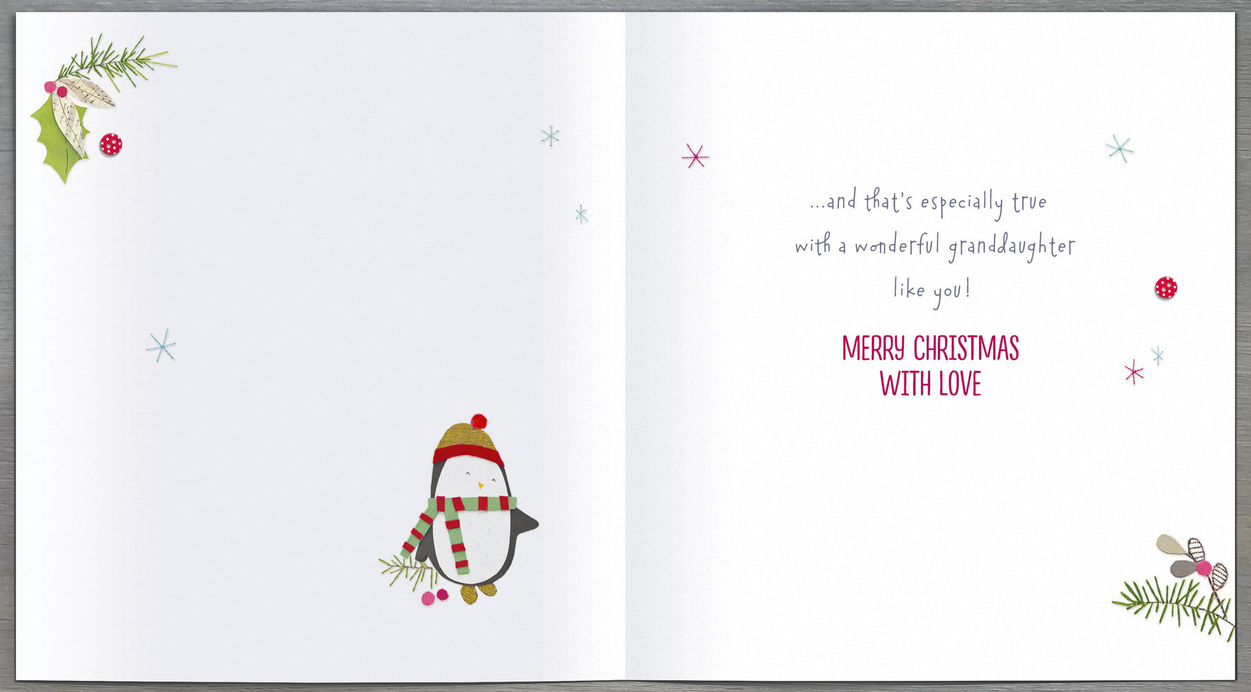 Special Granddaughter Christmas Card
