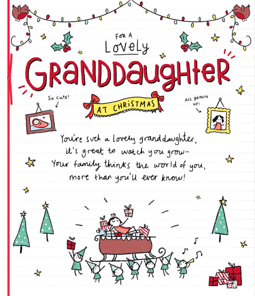 Funny Granddaughter Christmas Card