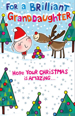 Brilliant Granddaughter Christmas Card