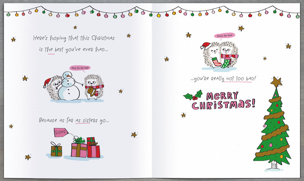 Funny Sister Christmas Card