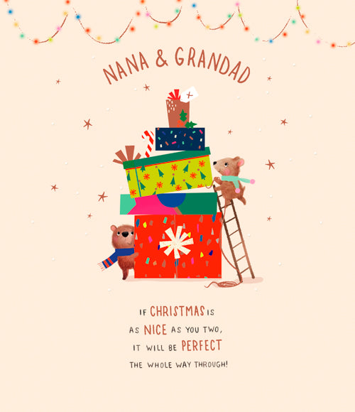 Nana And Grandad Christmas Card