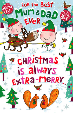 Mum And Dad Christmas Card