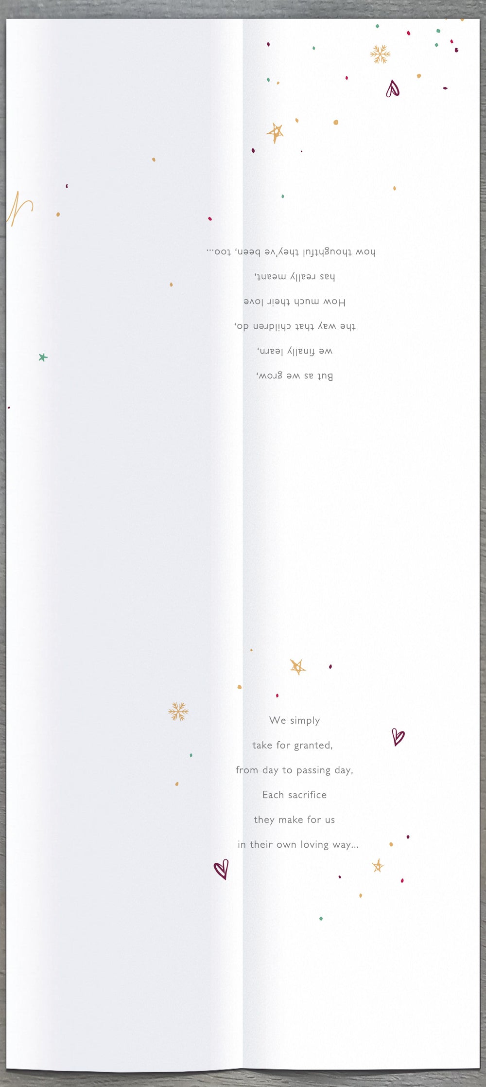 Mum And Dad Christmas Card