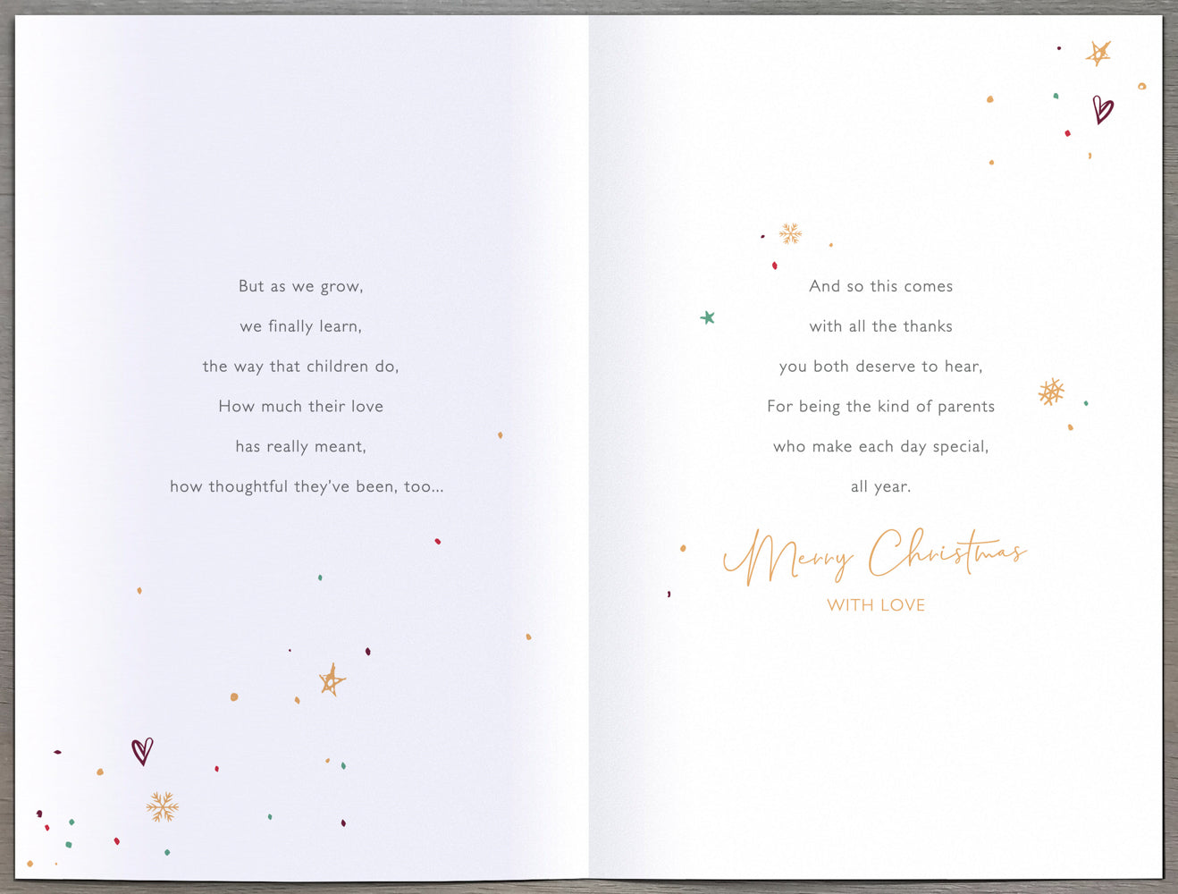 Mum And Dad Christmas Card