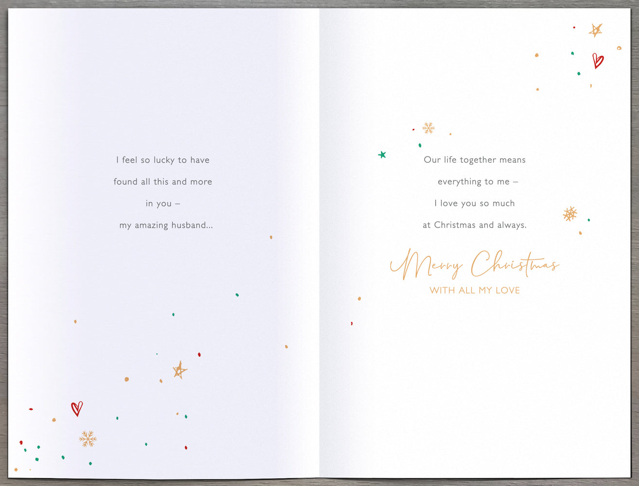 Husband Christmas Card