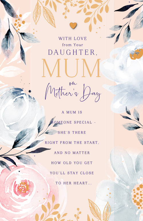 From Your Daughter Mum Mothers Day Card