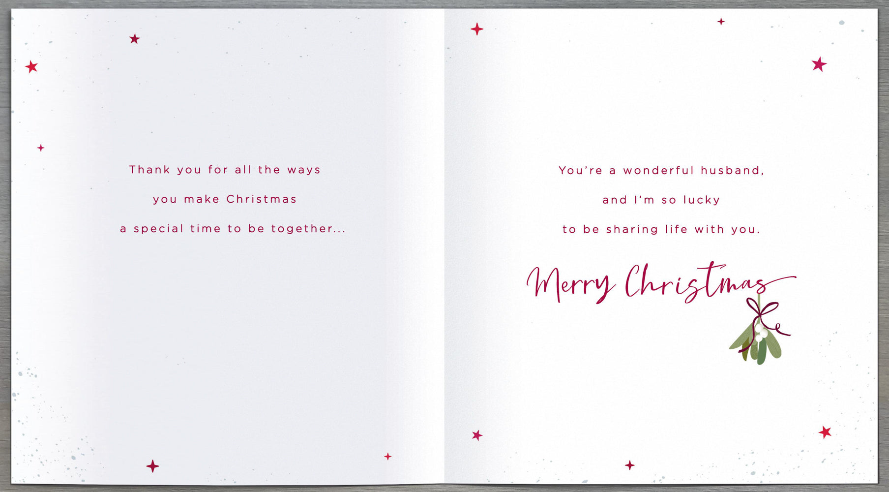 Husband Christmas Card