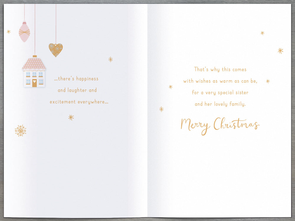 Special Sister And Your Family Christmas Card