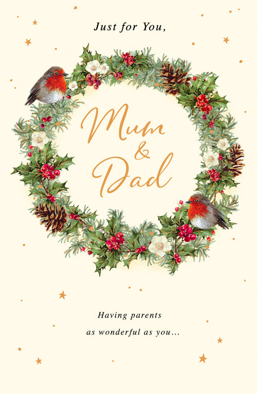 Mum And Dad Christmas Card
