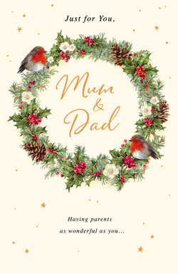 Mum And Dad Christmas Card
