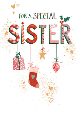 Best Sister Christmas Card, Cute Card For Sister, Sister Xmas Card