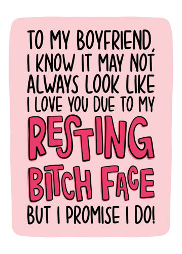 Funny Boyfriend Card Personalisation