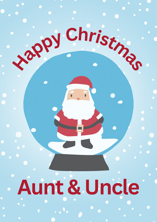 Aunt And Uncle Christmas Card Personalisation
