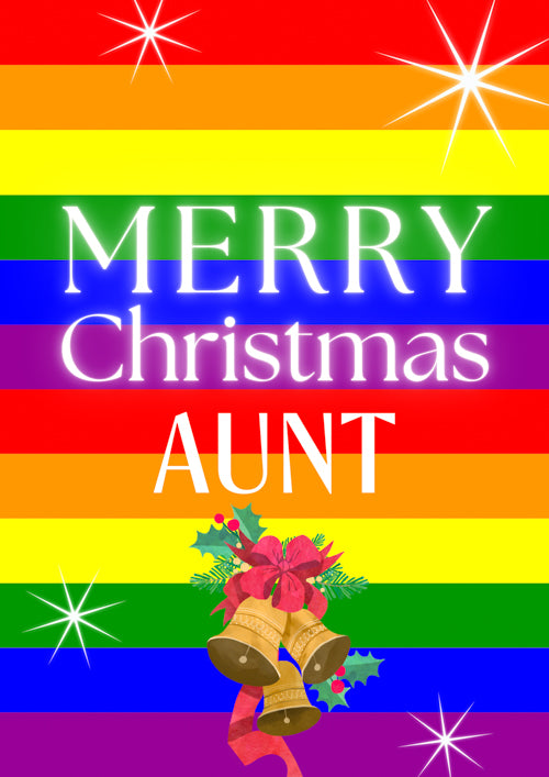 LGBTQ+ Aunt Christmas Card Personalisation