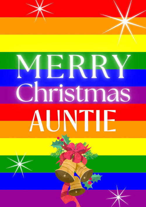 LGBTQ+ Auntie Christmas Card Personalisation