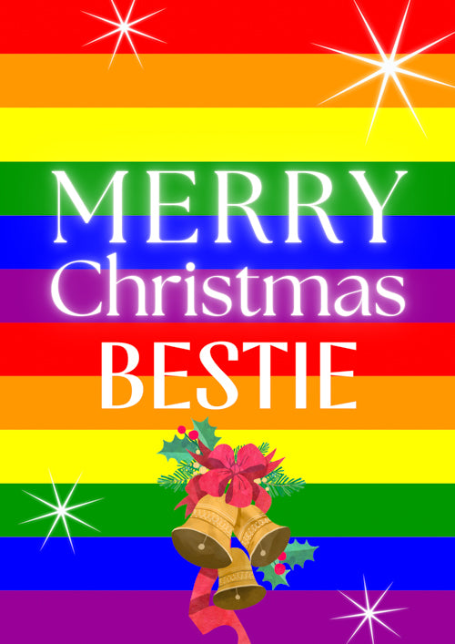 LGBTQ+ Bestie Christmas Card Personalisation