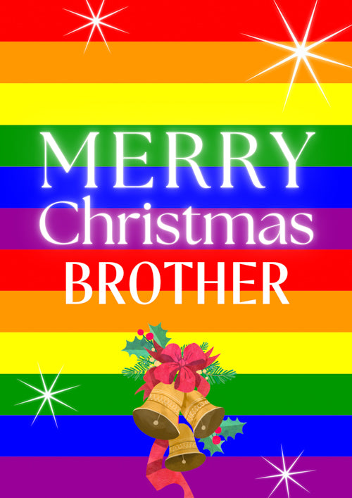 LGBTQ+ Brother Christmas Card Personalisation