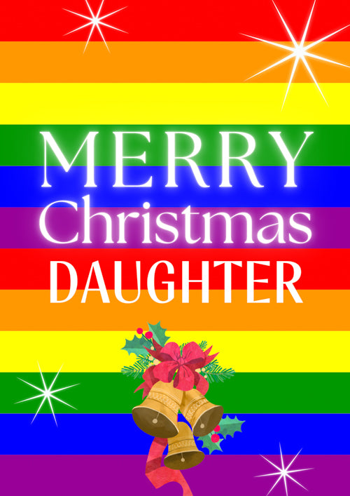 LGBTQ+ Daughter Christmas Card Personalisation