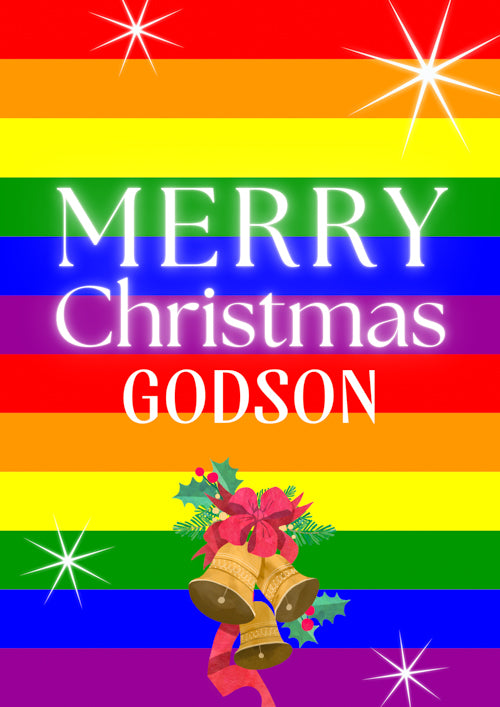 LGBTQ+ Godson Christmas Card Personalisation