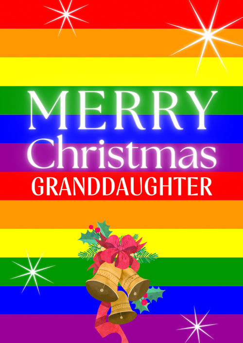 LGBTQ+ Granddaughter Christmas Card Personalisation