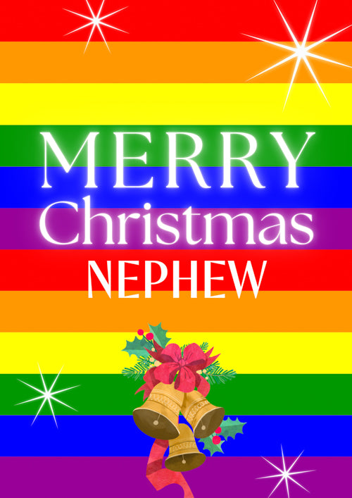 LGBTQ+ Nephew Christmas Card Personalisation